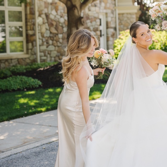 Meshki Lilly Sweetheart Satin Maxi - Blush Gold (champagne) - Picture 10 of 10